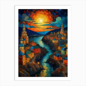 Sunset In The City Art Print