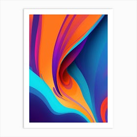 Abstract Colorful Waves Vertical Composition 73 Art Print