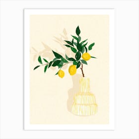 Lemon In Vase Art Print