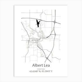 Albert,France Minimalist Map Art Print