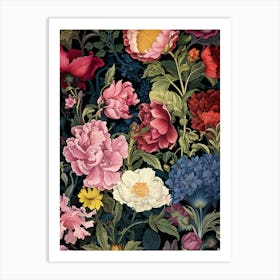 Floral Wallpaper 389 Art Print