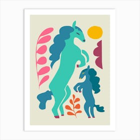 Two Horses Art Print