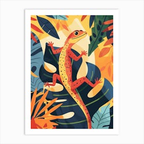 Modern Abstract Lizard Illustration 4 Art Print