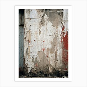 An Abstract Textured Wall As Old As Time And Fragmented By Years Of Wear And Tear Serving As The Art Print