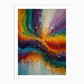 Rainbow Splatter Art Print