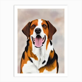 Treeing Walker Coonhound 2 Watercolour Dog Art Print