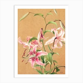 Vintage Lilies Art Print