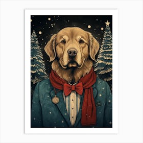 Christmas Dog 1 Art Print