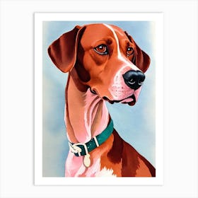 Vizsla Watercolour Dog Art Print