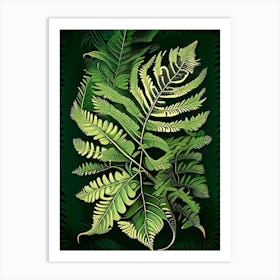 Japanese Painted Fern 3 Vintage Botanical Poster Art Print