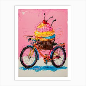 Cupcake On A Bike 1 Art Print