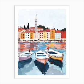 Travel Poster Happy Places Rovinj 3 Art Print