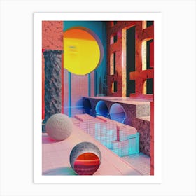 retro aesthetics art Art Print