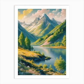 Mountain Lake Art Print