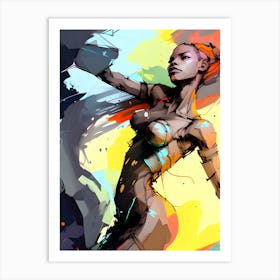 Abstract Ballerina Painting Art Print