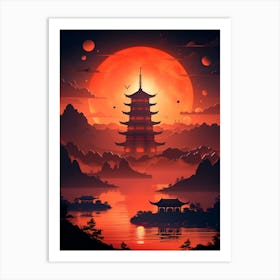 Asian Pagoda Art Print