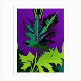 Thistle Leaf Vibrant Inspired 3 Art Print