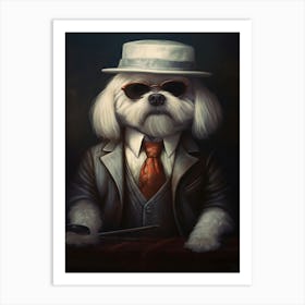 Gangster Dog Maltese 4 Art Print