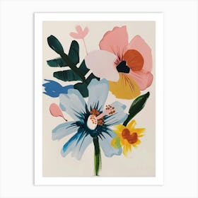 Painted Florals Hibiscus 3 Art Print