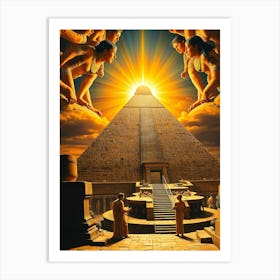 Pyramid Abstraction Art Print