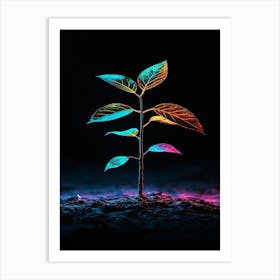 Tree Grows In The Dark Art Print