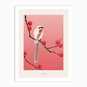 Minimalist Cuckoo 1 Bird Poster Art Print