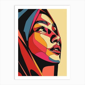 Portrait Of A Muslim Woman Art Print