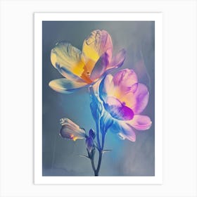 Iridescent Flower Freesia 1 Art Print