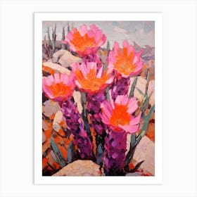 Cactus Painting Hedgehog Cactus 3 Art Print