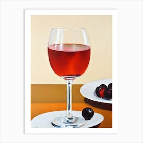 Sangiovese Mid Century Cocktail Poster Art Print