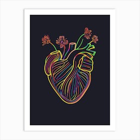 Heart With Flowers 10 Art Print