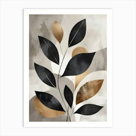 Abstract Leaves Canvas Art 2 Art Print