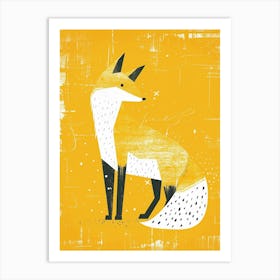 Yellow Arctic Fox 1 Art Print