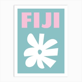 Fiji Beach Floral Art Art Print