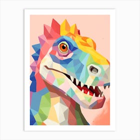 Colourful Dinosaur Suchomimus 1 Art Print