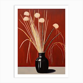 Bouquet Of Japanese Blood Grass Flowers, Autumn Fall Florals Painting 1 Art Print