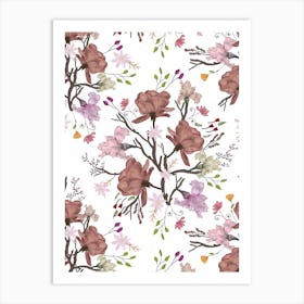 Floral Flourish Pattern Art Print