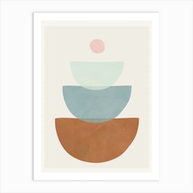 Soft Abstract Shapes 07 Art Print