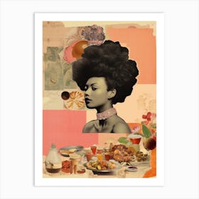 Afro Collage Portrait 11 Art Print