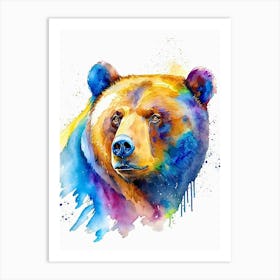 Bear Watẻ Color Art Print