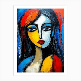 Woman With Blue Eyes 1 Art Print