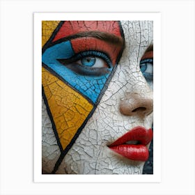 Geometric Portrait 0002 Geometric Portrait 0004 Geo Face 16 Art Print