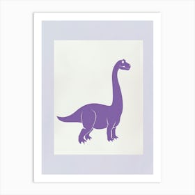 Lilac Dinosaur Silhouette 1 Art Print