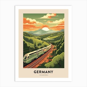 The Westweg Germany 2 Vintage Hiking Travel Poster Art Print