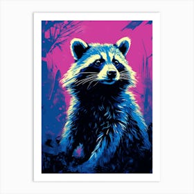Raccoon Guardians Pop Art 2 Art Print