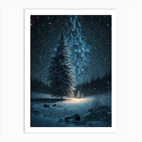 Snowy Night Art Print