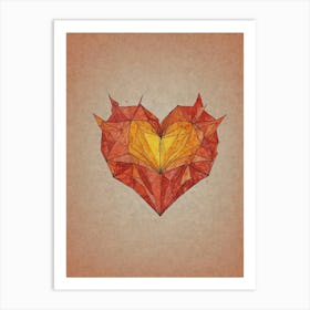 Heart Of Polygons Art Print