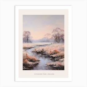 Dreamy Winter Painting Poster Richmond Park England 1 Art Print