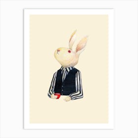 Rabbit And Sake Art Print