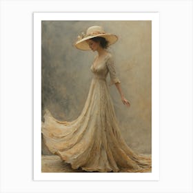 Woman In A Dress 3 Art Print